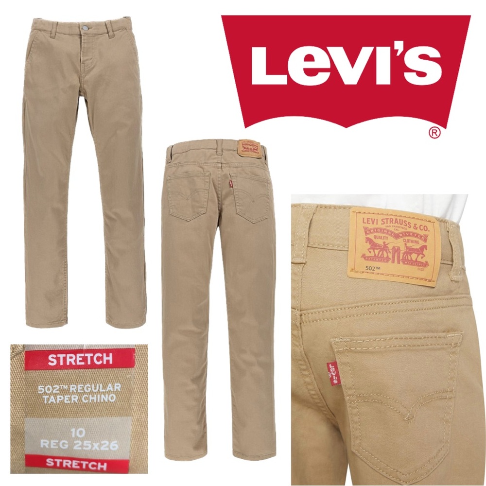 Levi's Boys' 502 Regular Taper Fit Chino Pants NWT's